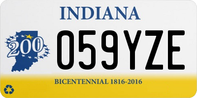 IN license plate 059YZE