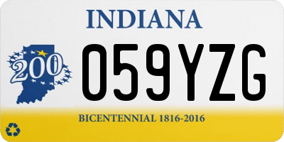 IN license plate 059YZG