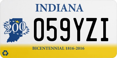 IN license plate 059YZI