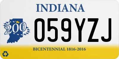 IN license plate 059YZJ