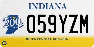 IN license plate 059YZM
