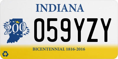 IN license plate 059YZY