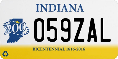 IN license plate 059ZAL