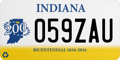 IN license plate 059ZAU