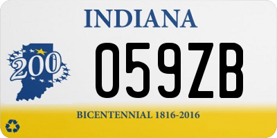 IN license plate 059ZB