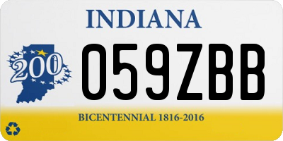 IN license plate 059ZBB