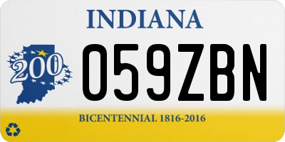 IN license plate 059ZBN