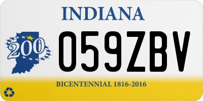 IN license plate 059ZBV