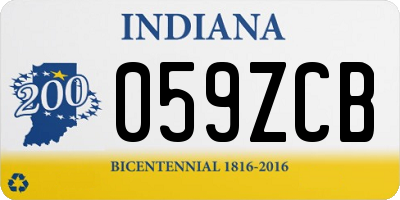 IN license plate 059ZCB