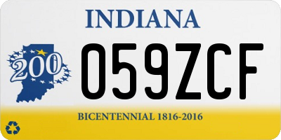 IN license plate 059ZCF