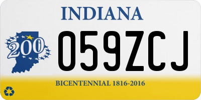 IN license plate 059ZCJ