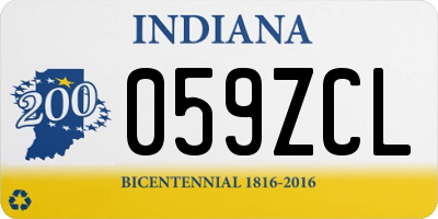 IN license plate 059ZCL