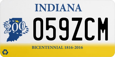 IN license plate 059ZCM