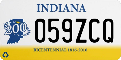 IN license plate 059ZCQ