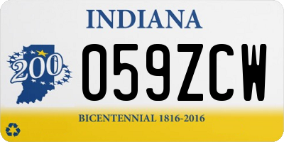 IN license plate 059ZCW