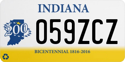 IN license plate 059ZCZ