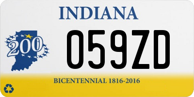 IN license plate 059ZD