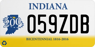 IN license plate 059ZDB