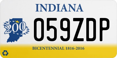 IN license plate 059ZDP
