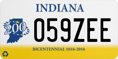 IN license plate 059ZEE