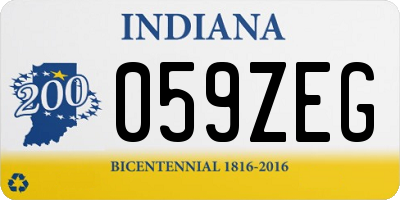 IN license plate 059ZEG