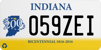 IN license plate 059ZEI