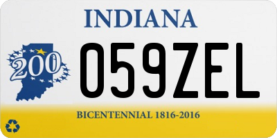 IN license plate 059ZEL