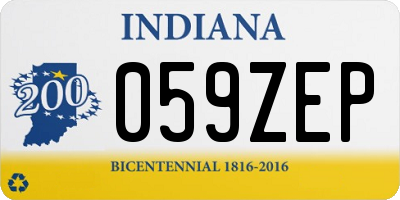 IN license plate 059ZEP
