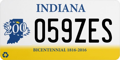 IN license plate 059ZES