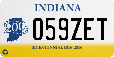 IN license plate 059ZET