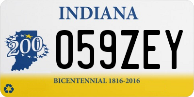 IN license plate 059ZEY