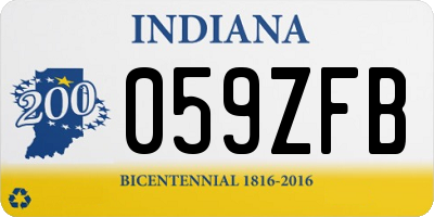 IN license plate 059ZFB