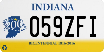 IN license plate 059ZFI