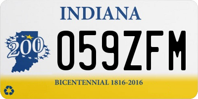 IN license plate 059ZFM