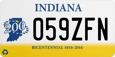 IN license plate 059ZFN