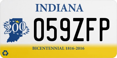 IN license plate 059ZFP