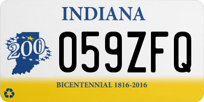 IN license plate 059ZFQ