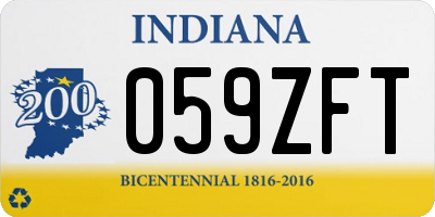 IN license plate 059ZFT