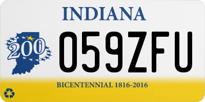 IN license plate 059ZFU