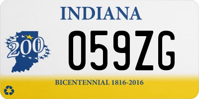 IN license plate 059ZG