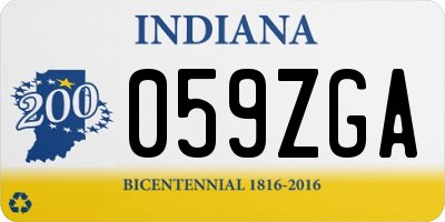 IN license plate 059ZGA