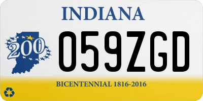 IN license plate 059ZGD