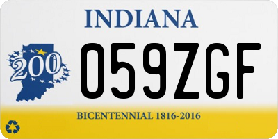 IN license plate 059ZGF