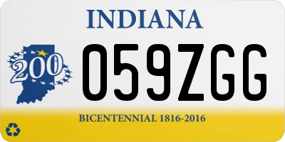 IN license plate 059ZGG