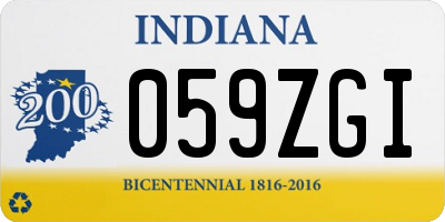 IN license plate 059ZGI