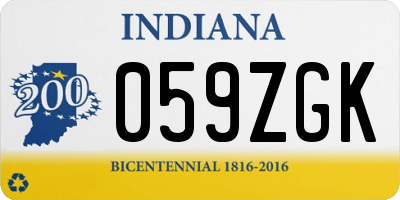 IN license plate 059ZGK