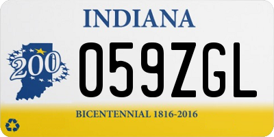 IN license plate 059ZGL