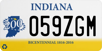 IN license plate 059ZGM