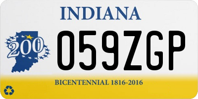 IN license plate 059ZGP