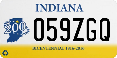 IN license plate 059ZGQ